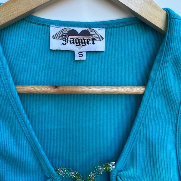 Turquoise Embellished Top - Picture 2 of 3
